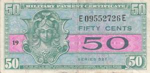 USA MPC Series 521 p.M32 50 Cents 1954 F
